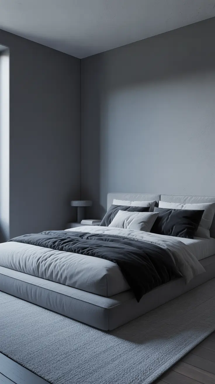 trendy gray bedroom ideas 2026 Gray Bedroom Ideas Modern With Black And White Minimalism