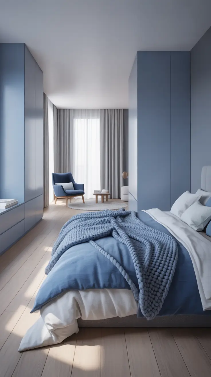 trendy gray bedroom ideas 2026 Gray Bedroom Ideas Decor With Blue And White And Layers