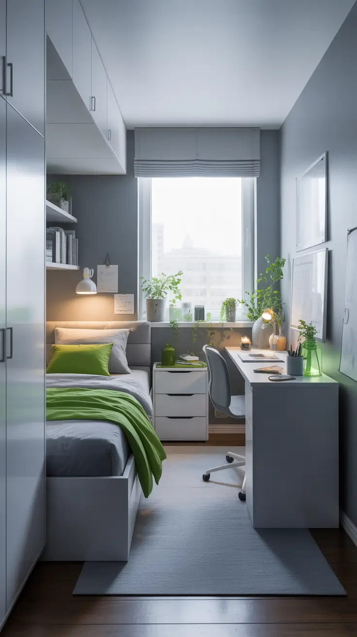 trendy gray bedroom ideas 2026 Gray Bedroom Ideas Small Room With Light And Green And Highlights