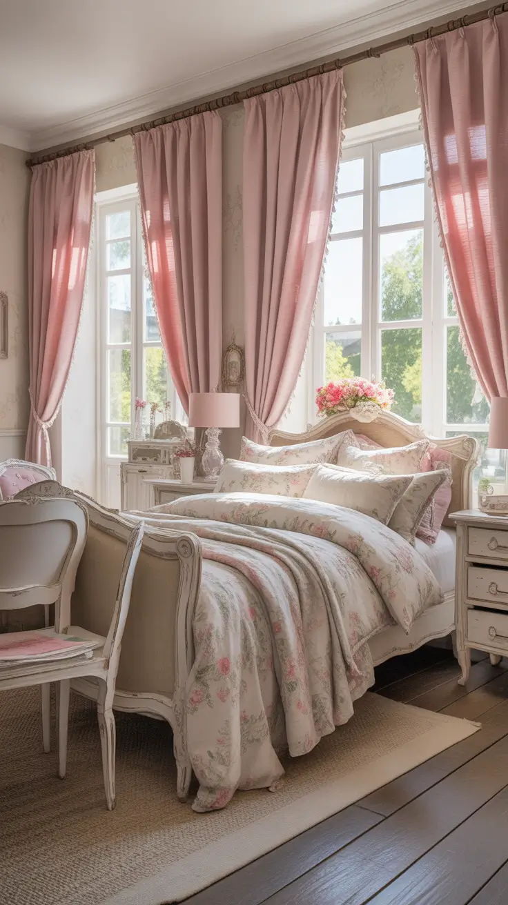 vintages bedroom ideas 2026 11 — Vintage Bedroom Ideas Curtains In Shabby Chic French Country Guest Rooms