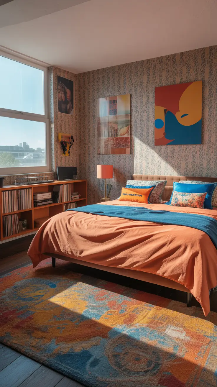 vintages bedroom ideas 2026 14 — Eclectic Retro Vintage Bedroom Ideas With Colorful 70s Energy