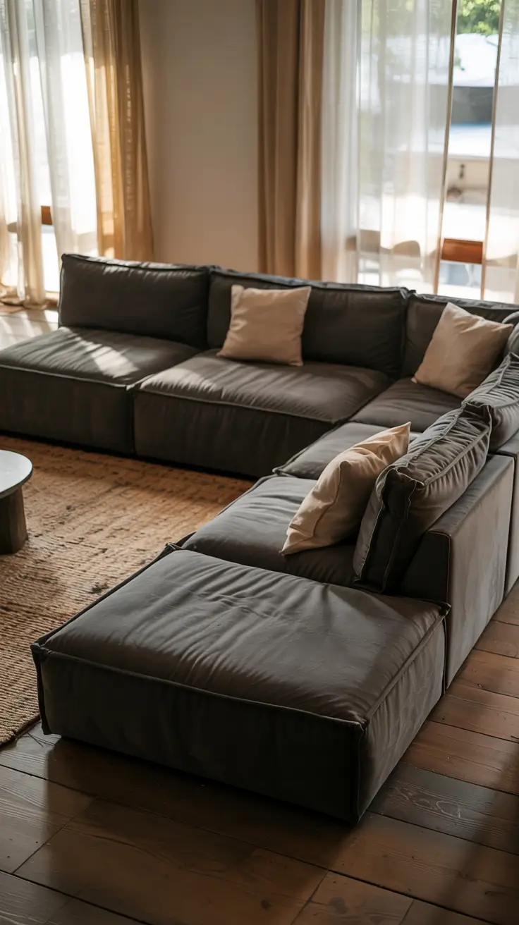 whites living room ideas 2026 cream sectional with white walls