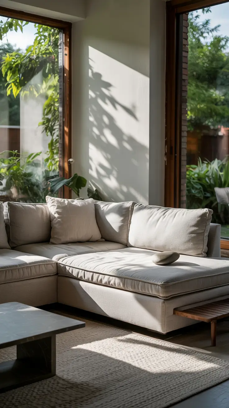 whites living room ideas 2026 Blues Whites Greys Living Room Color Harmony Ideas